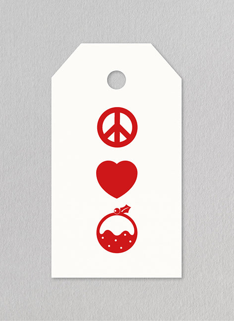 Peace, Love, Pudding Gift Tag