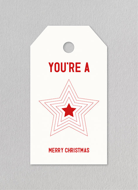 You’re a Star Gift Tag (red)