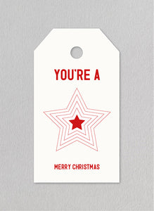 You’re a Star Gift Tag (red)